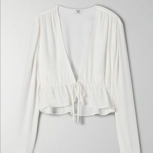Sunday Best Tie Front Blouse